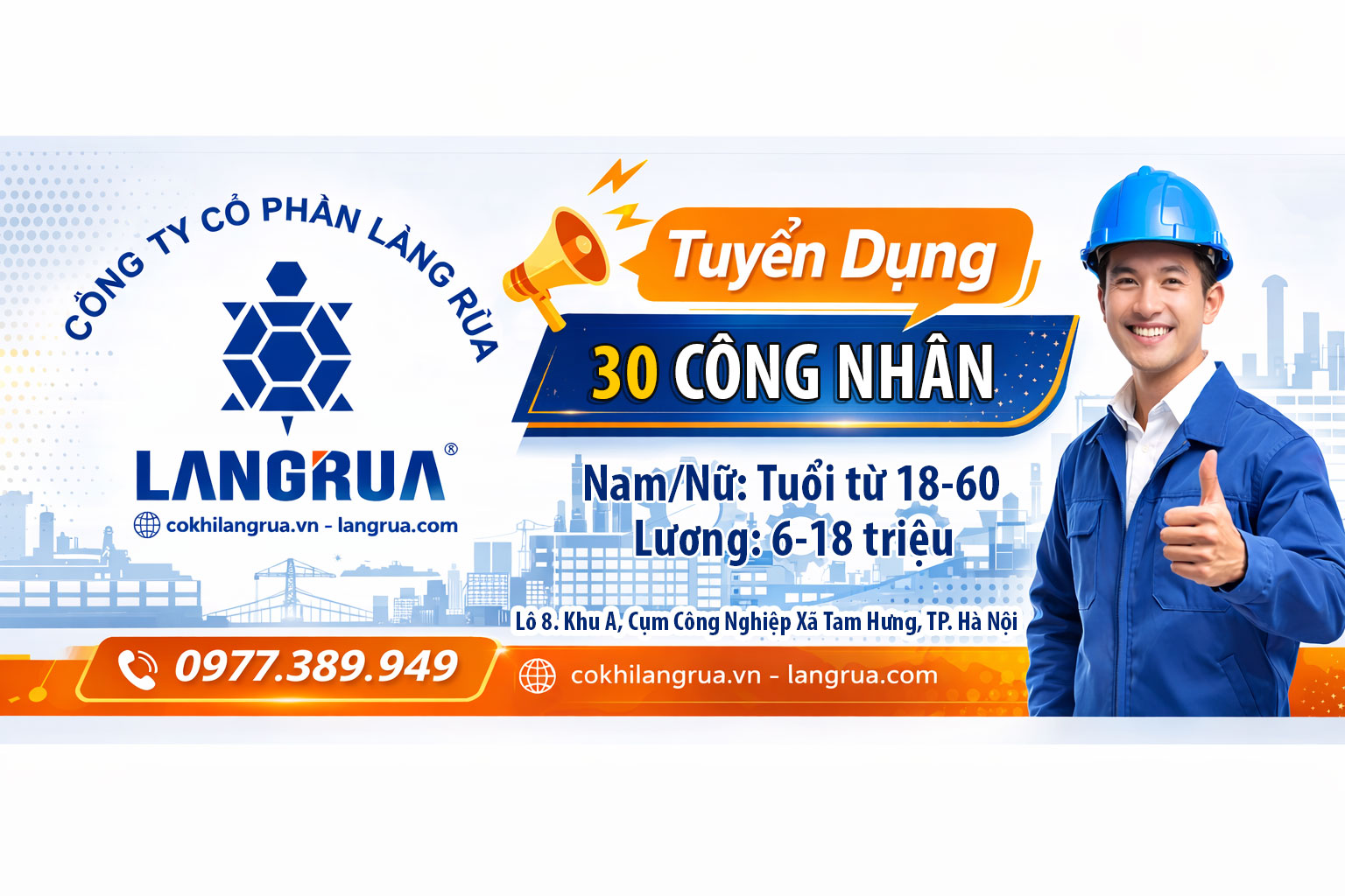 Cơ Khí Làng Rùa Tuyển Dụng 30 Lao Động Phổ Thông Lắp Ráp Bánh Xe Đẩy